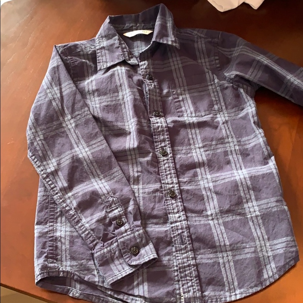 EUC Janie and Jack blue button down size 6